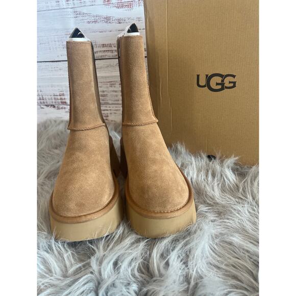 UGG-Australia classic twin seam new height boots new with box size 8 tan - Picture 4 of 13